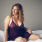 NORTIE Basil Bordeaux Babydoll Set Plus Size