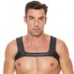 Ouch! Puppy Play Black Neopreen Borstharnas