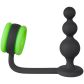 Ouch! Glow in the Dark Beaded Buttplug met Cockring