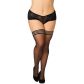 NORTIE Black Arrows Hold-up Kousen met Achternaad Plus Size
