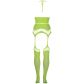 Ouch! Glow in The Dark Neon Green Crop Top met Jarretelkousen Plus Size