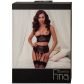 Abierta Fina Half Cup BH en Jarretel Set met Kettingen